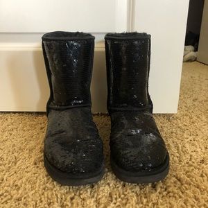 Ugg black sparkle boots